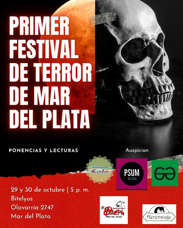 Flyer del primer Festival de Terror de la ciudad