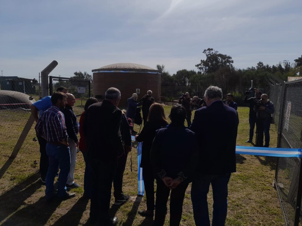 Inauguración del tanque de biogás en Los Pinos.
