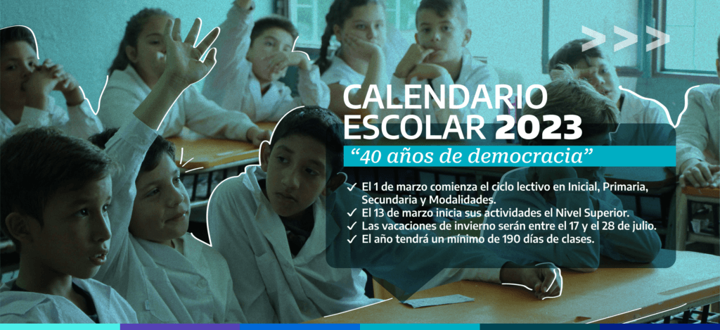 Se aprobó el calendario escolar para el ciclo lectivo 2023