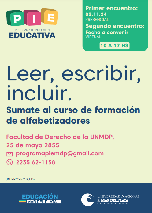 Lanzan un programa de alfabetización para jóvenes y adultos en Mar del Plata