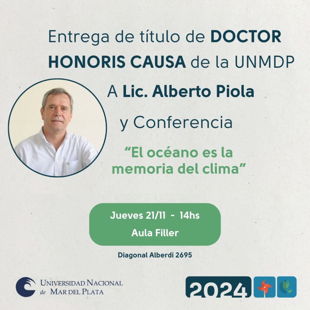 Alberto Piola recibirá el título de Doctor Honoris Causa de la UNMdP