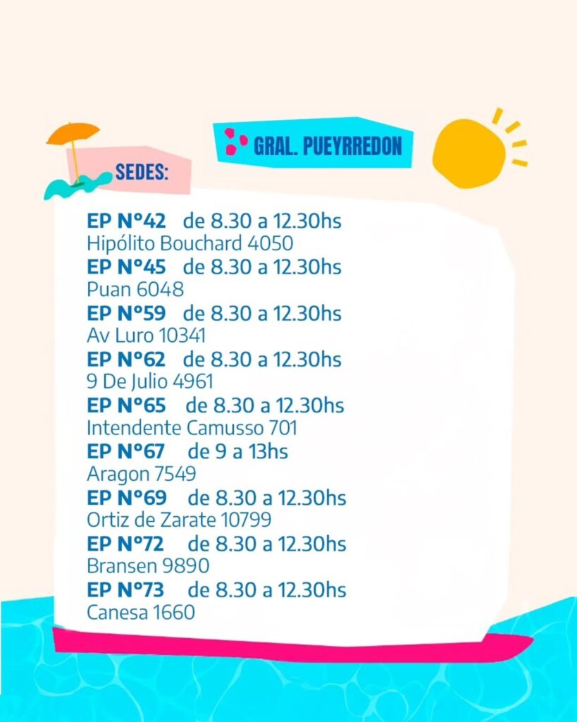 general-pueyrredon-escuelas-abiertas-en-verano